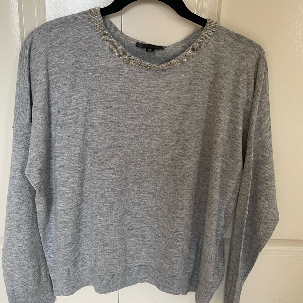 Topshop size m gray thin seasonal sweater well used